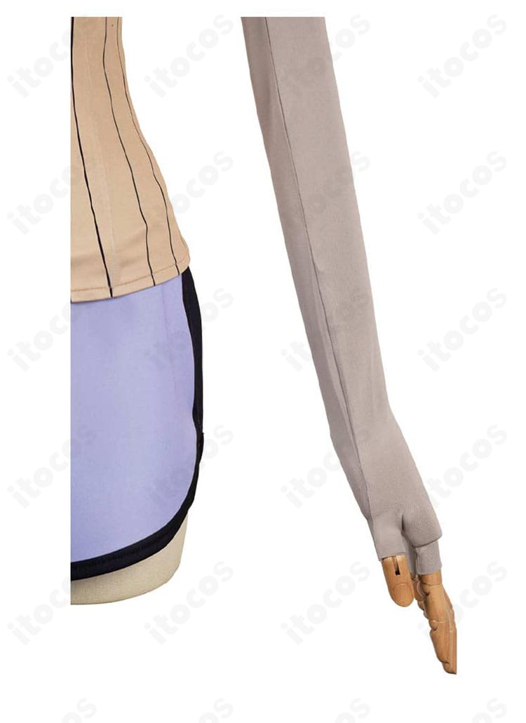 ダンダダン 綾瀬星子 コスプレ衣装の袖・アーム部装飾。刺繍とエッジの仕上げを近接で表現。