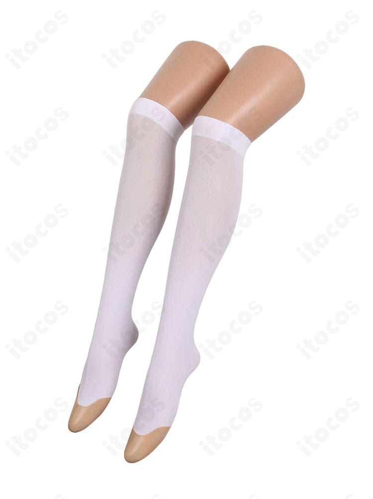 白鳥愛羅コスプレ衣装のレッグソックス。コーディネートの完成度を高める付属品