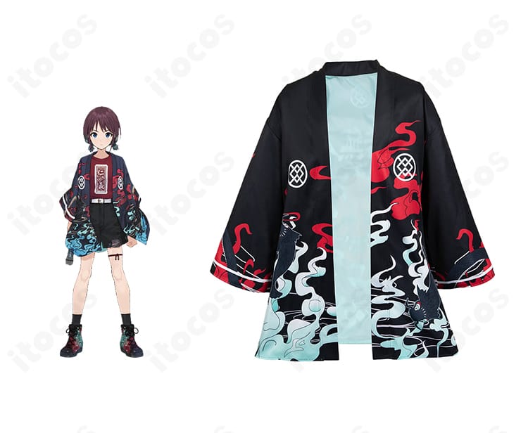 井芹仁菜のライブ衣装コスプレ一式を正面から撮影。配色とシルエットの再現度が分かるイメージ。