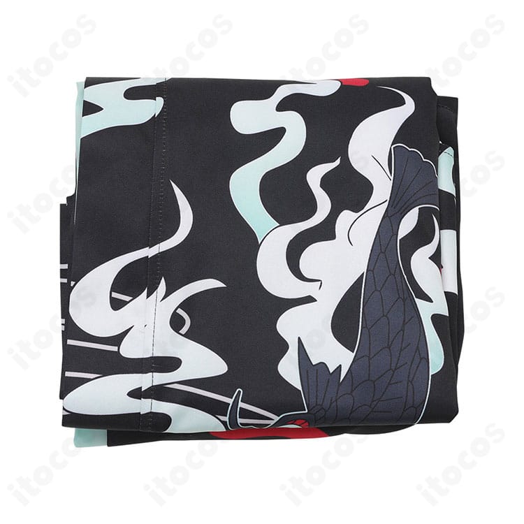 井芹仁菜ライブ衣装の内容物を並べたカット。主要パーツの構成とカラーコーディネートが把握できる写真。