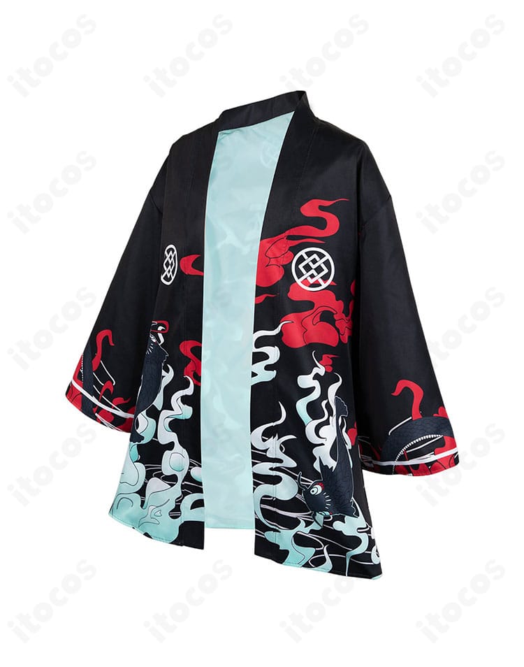 井芹仁菜ライブ衣装の左側ディテール。袖口とパネル切替の縫製が見える近接カット。