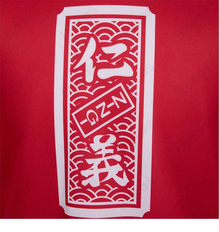 井芹仁菜 ライブ衣装に施された「仁義」図案の拡大。プリントの再現度と質感が分かる画像。