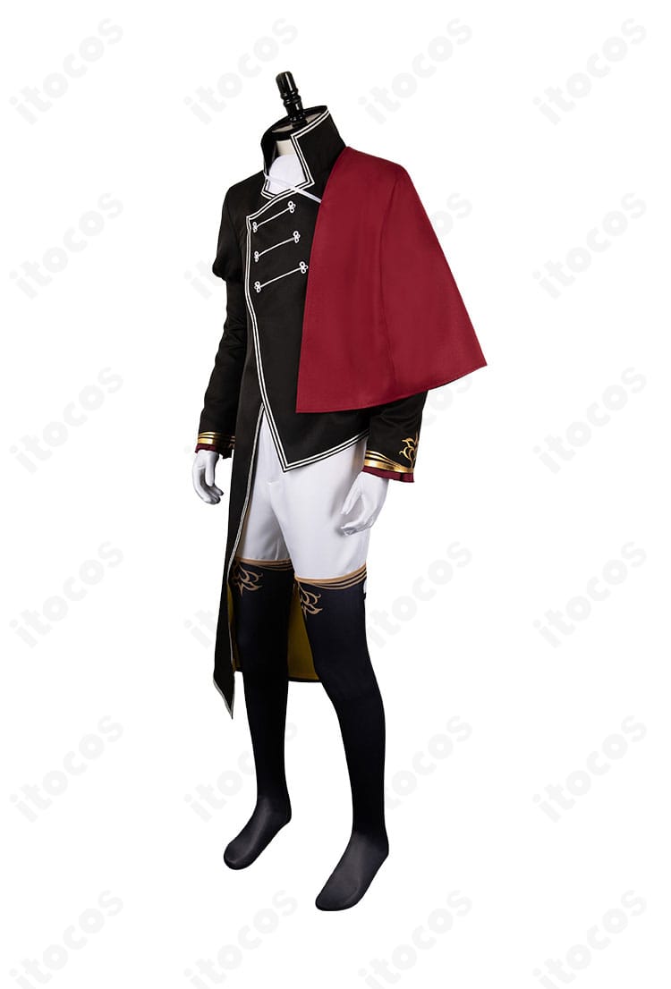 左側ディテール｜コートのラインとスカーフ位置などゲルハルト・フラ衣装の装飾を強調