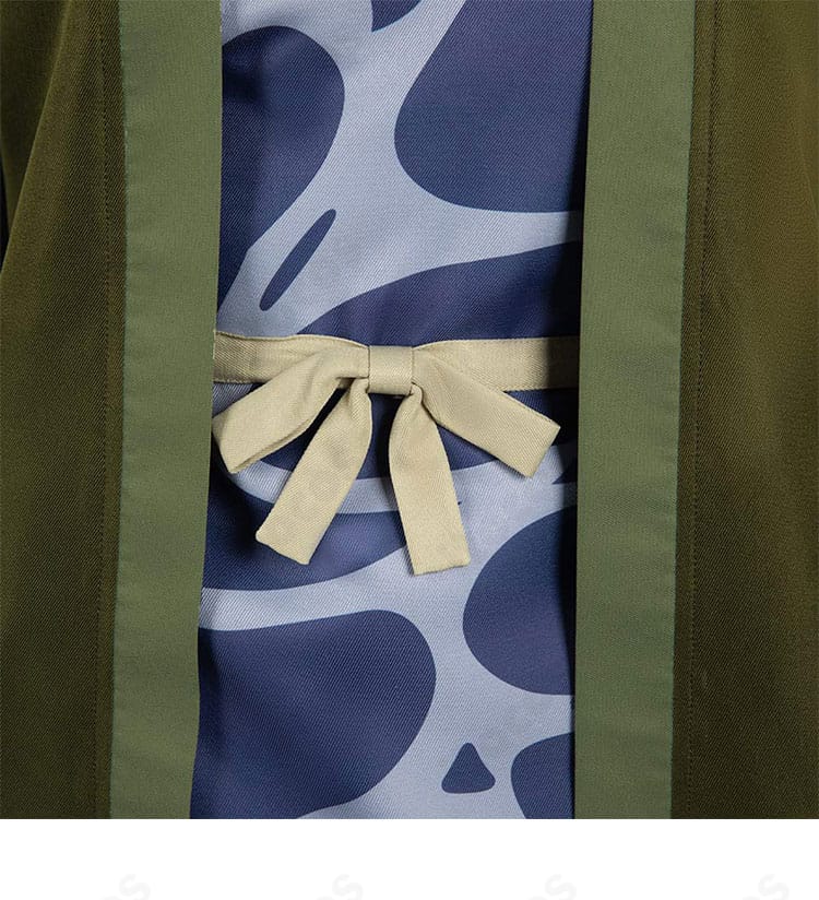 ダンジョン飯 イヅツミ コスプレ衣装 腰の紐ディテール。帯とのバランスと結びの見え方