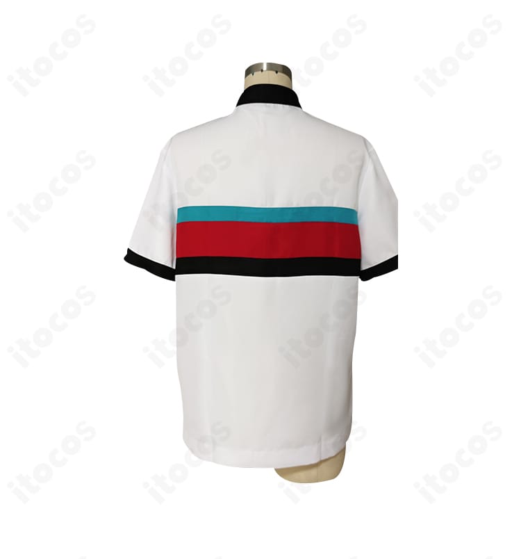 春川宙 私服（春〜夏）コスプレ衣装の背面図。後ろ姿のラインとディテール確認用