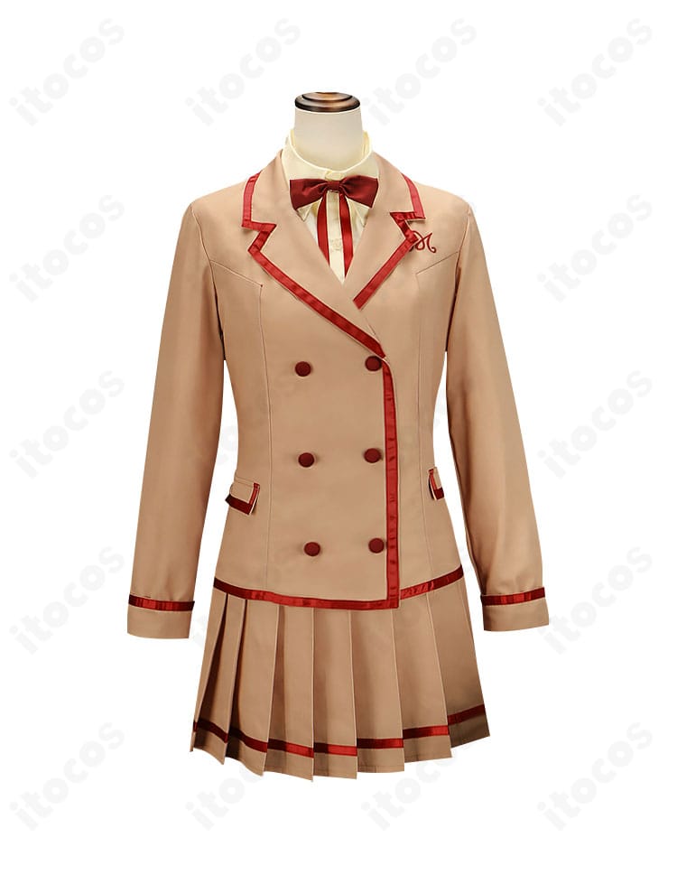 天野いちご 制服コスプレ（正面）。通気性のあるシャツと端正なジャケットで清潔感のあるシルエット