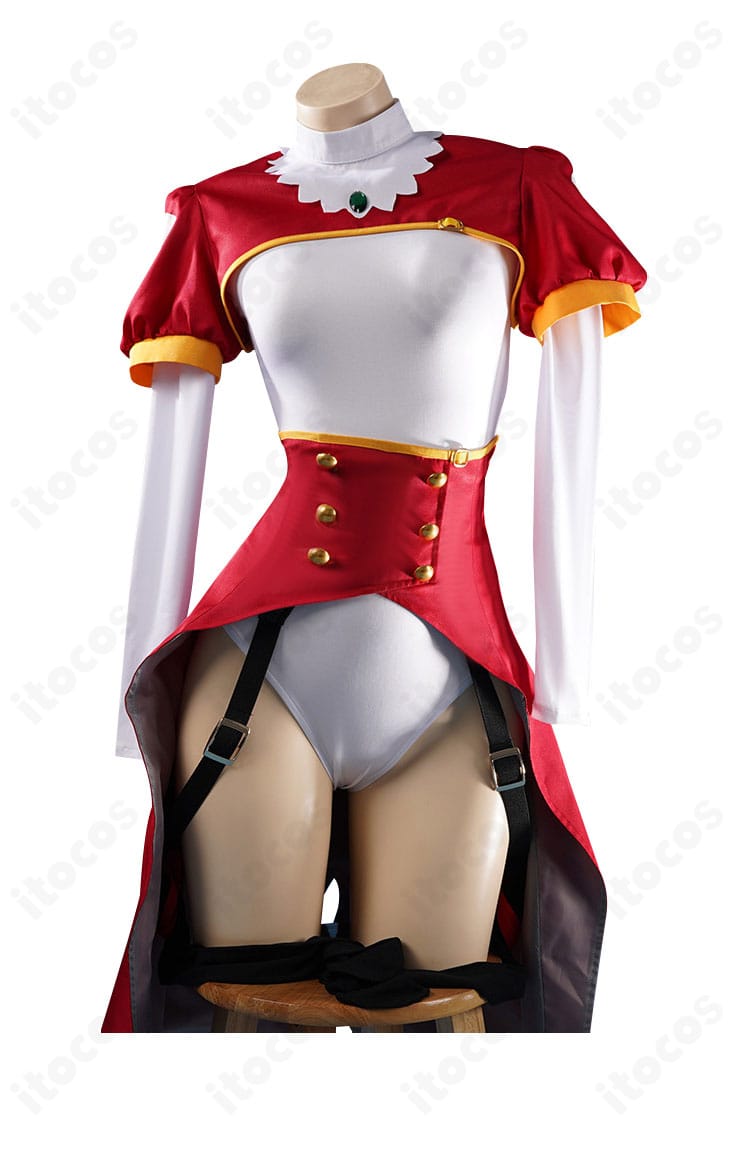 襟元チェーンや装飾パーツのクローズアップ。2.5次元の誘惑・イコラの意匠を忠実に再現したディテール画像。