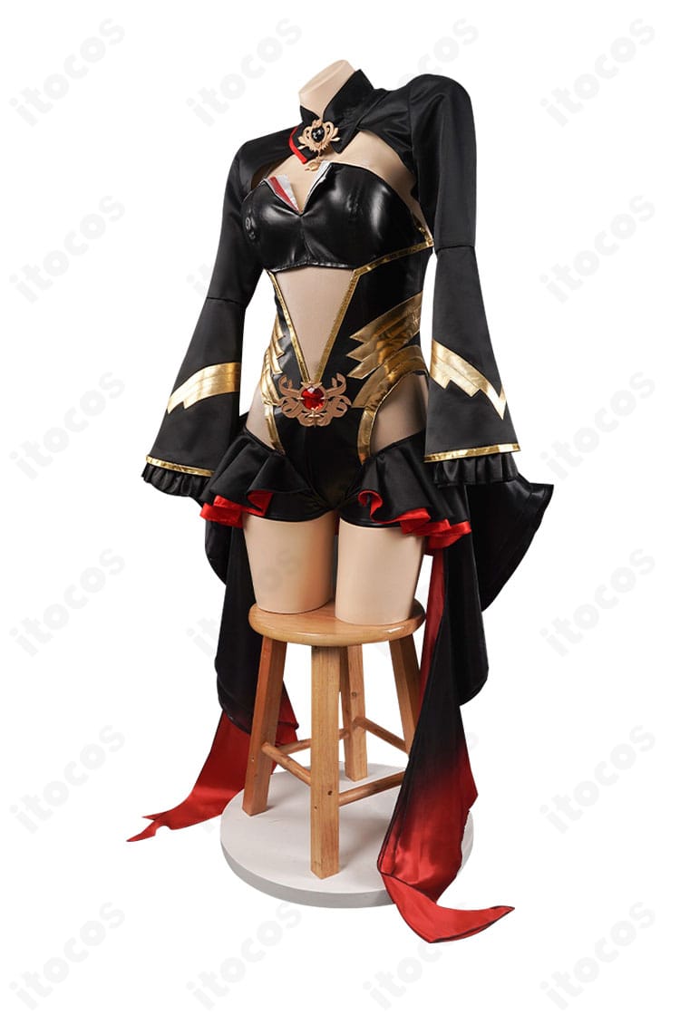 魔法少女ホロウィッチ！衣装の側面シルエットと袖・腰飾りのデザイン強調