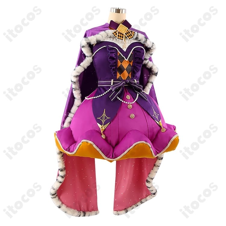 プロジェクトセカイ 鳳えむ クイーン・オブ・ダイヤ 高再現コスプレ衣装｜刺繍が映える撮影・イベント向け - 2枚目の画像