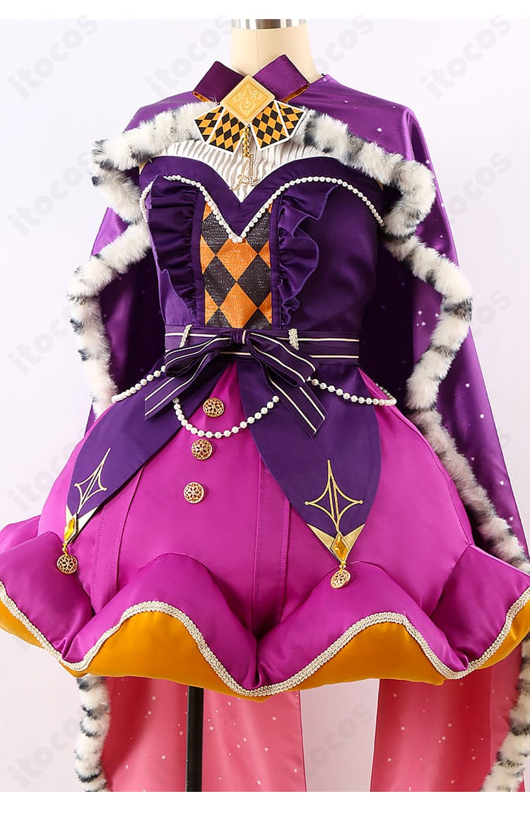 鳳えむ クイーン・オブ・ダイヤ衣装 トップス側面の装飾ディテール。立体飾りの質感を強調。