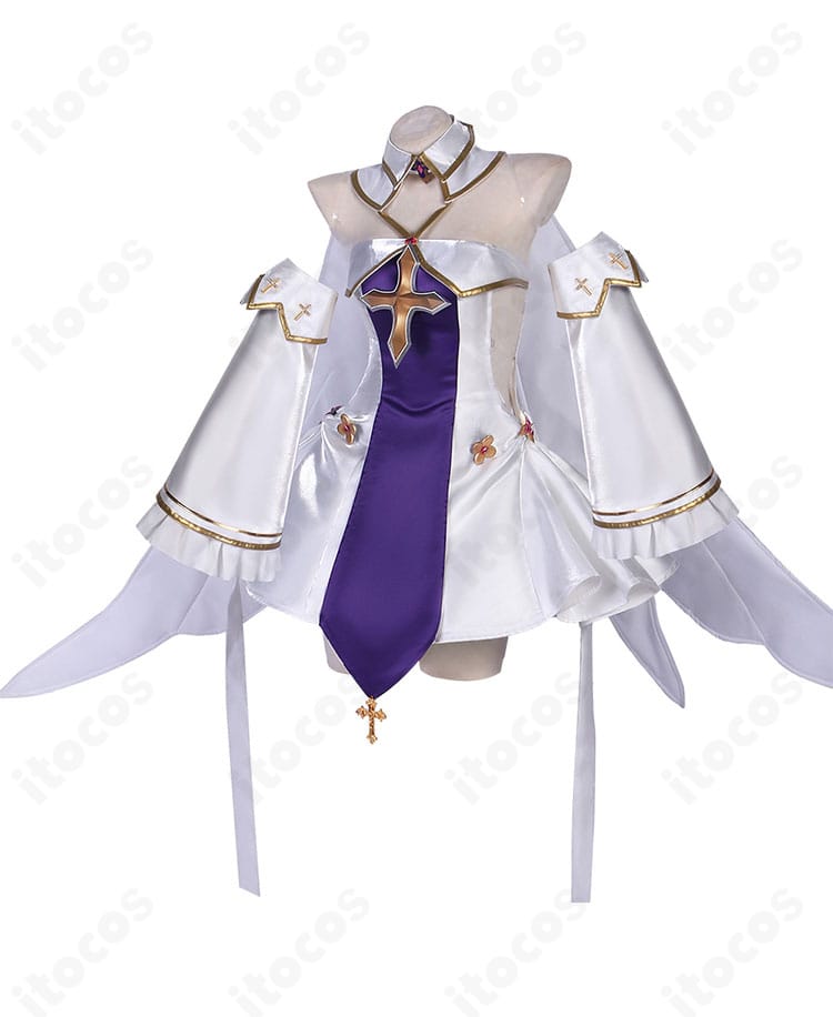 ユニコーン衣装の装飾ディテール。蝶結びやアクセサリーの質感と配置が分かるクローズアップ。