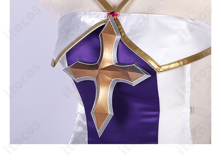 ユニコーン衣装の前胸ディテール。華やかな装飾とエレガントな配置が強調された写真。