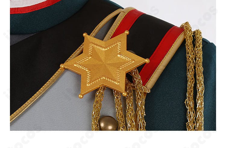 桜河こはく 衣装の肩装飾、特徴的なアクセントパーツの近接