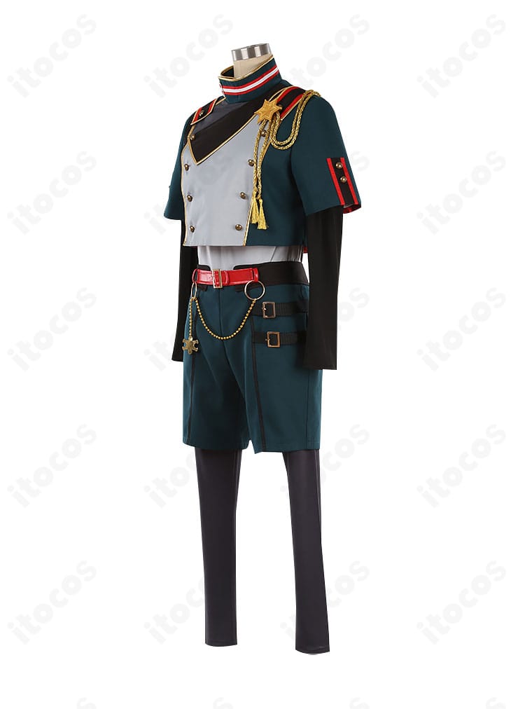 桜河こはく Double Face衣装の左側面、コートのシルエットと装飾バランス