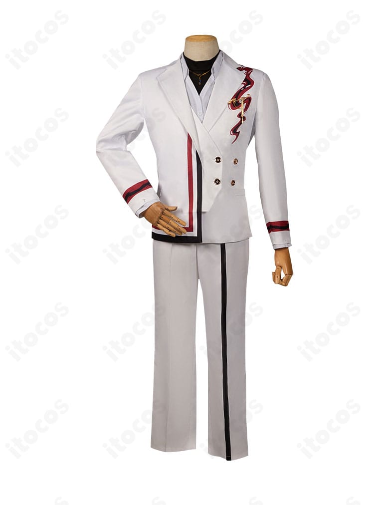 恋と深空 ホムラ（焰）コスプレ衣装 正面全身。コートと装飾の配置を高再現したカット