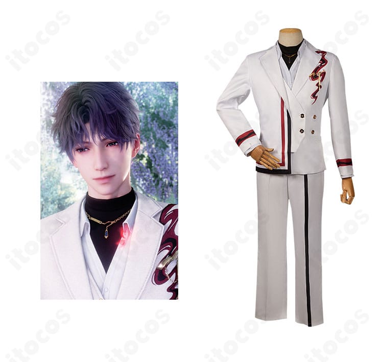 恋と深空 ホムラ（焰）花の名のもとにのコスプレ衣装を着用したコラボ風イメージ写真