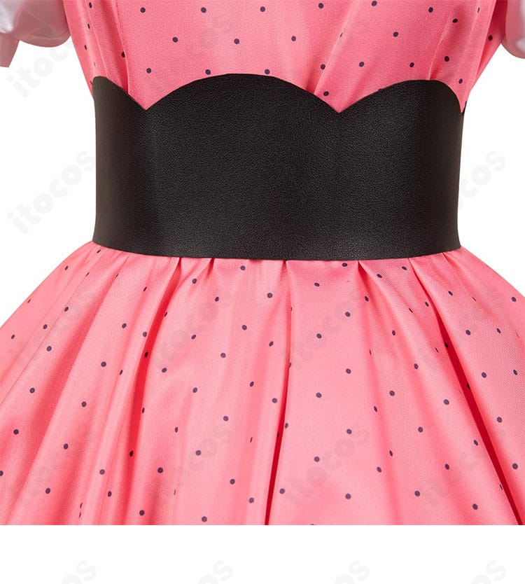 星野ルビー衣装のコルセットベルト詳細。質感とステッチワークが分かる近接画像。