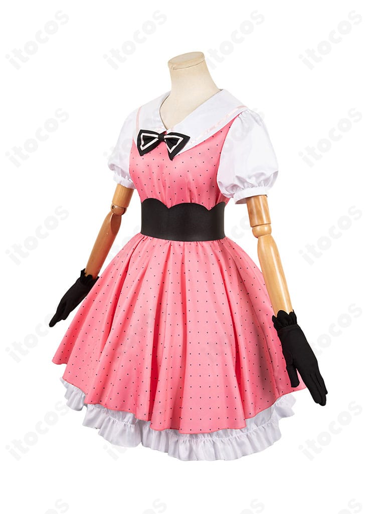 【推しの子】星野ルビー コスプレ衣装の左側面。コルセットベルトとシルエットのラインが分かる角度。