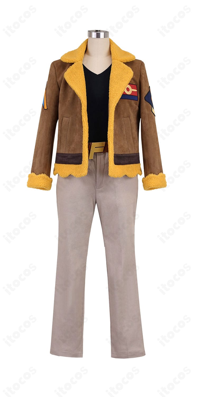 フリード博士 コスプレ衣装の正面全体。コートのシルエットと配色、インナーの見え方を確認できる画像