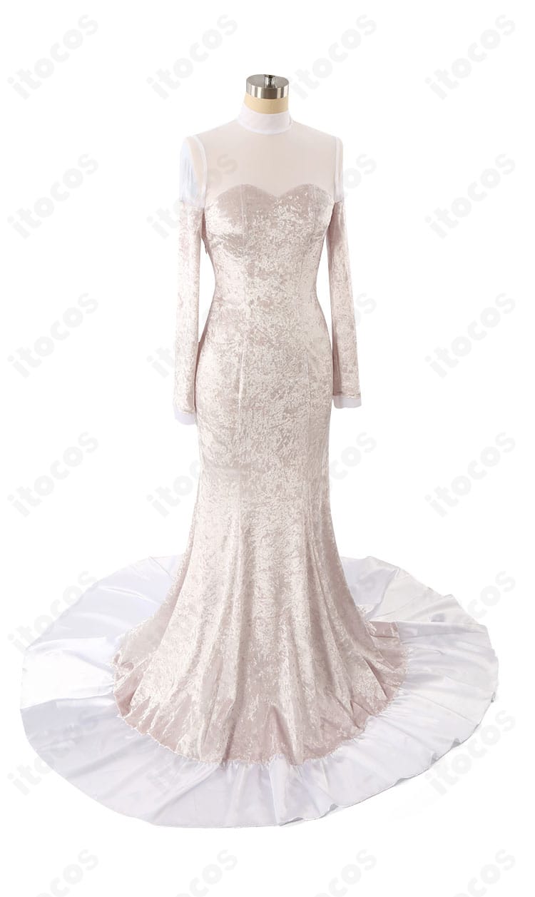 ALIEN STAGE ミジ（MIZI）ドレス衣装の側面。ウエストラインとスカートの流れ、装飾バランスを確認できる画像