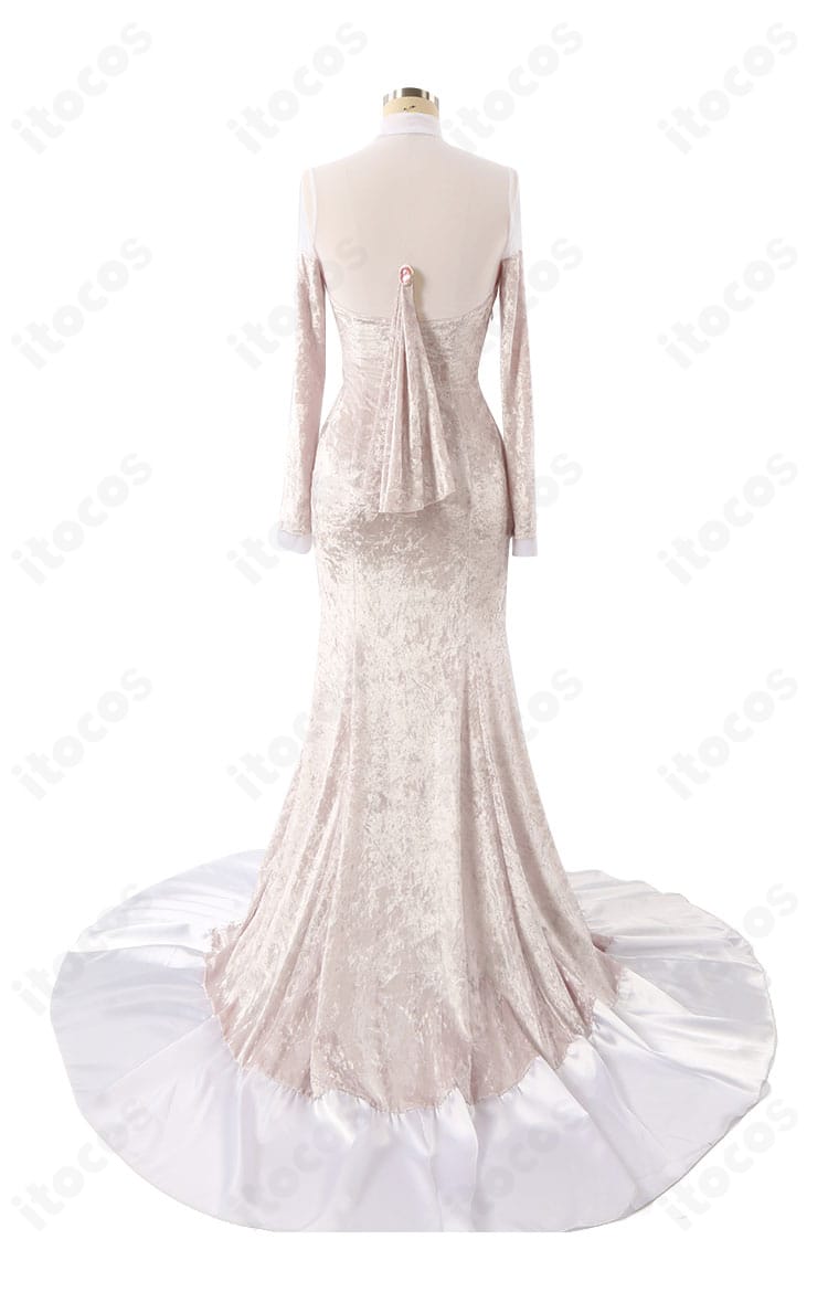 ALIEN STAGE ミジ（MIZI）ドレス衣装の背面。背飾りの構造と後ろ開閉のラインが分かるバックショット