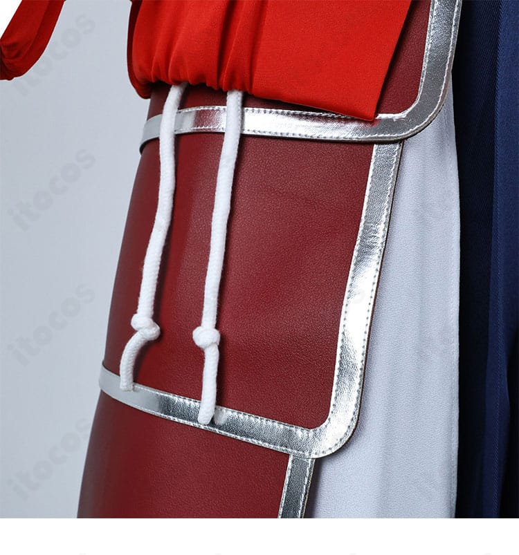 ウエスト部の腰封デザイン。立体的な作りでシルエットを引き締める仕様。