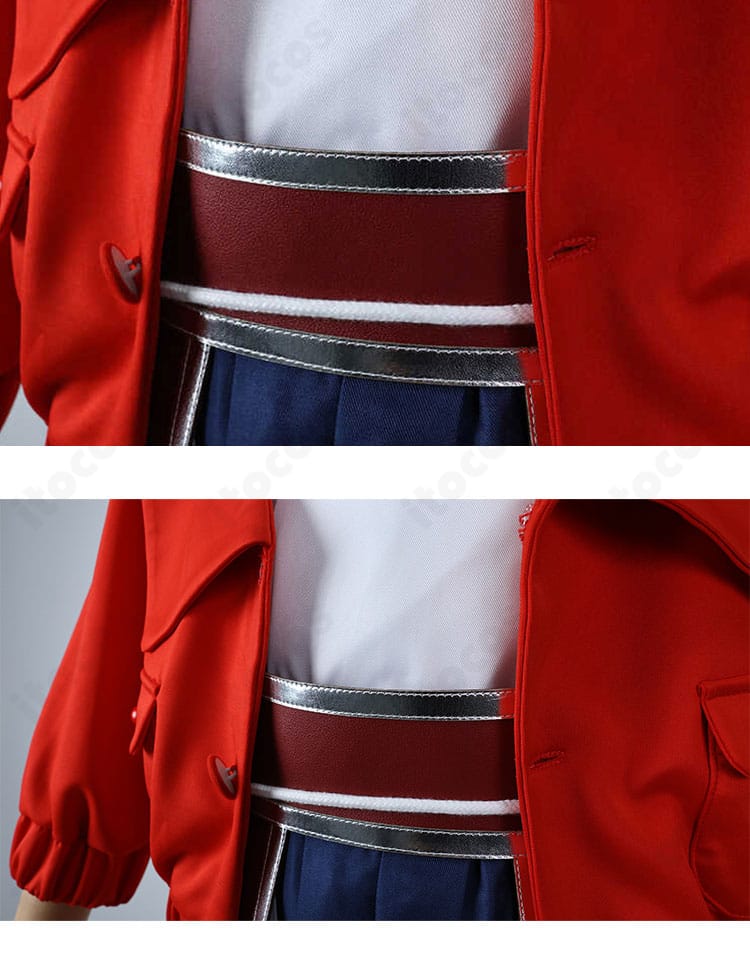 ポケット周りの装飾ディテール。縁取りとパーツ配置まで丁寧に再現した姫川大輝衣装。