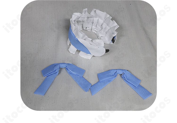 ヘッドアクセサリーの近接写真。カチューシャと髪飾りの形状・質感がわかる黛冬優子用アクセ。