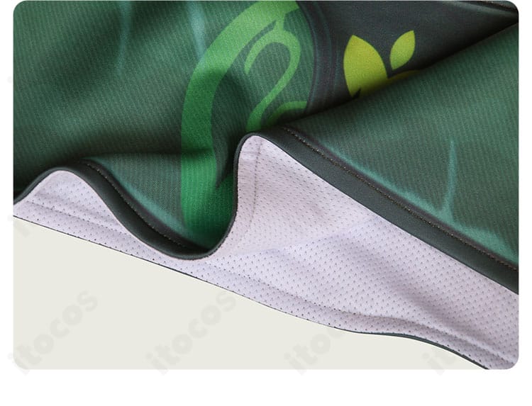 ヴァロラント スカイ コスプレ衣装の裾装飾ディテール。動きに映えるラインを強調