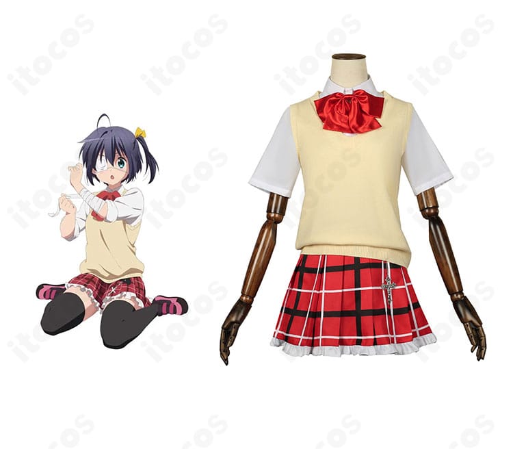 中二病でも恋がしたい！小鳥遊六花の夏服コスプレ衣装とキャラクター比較ができる正面画像