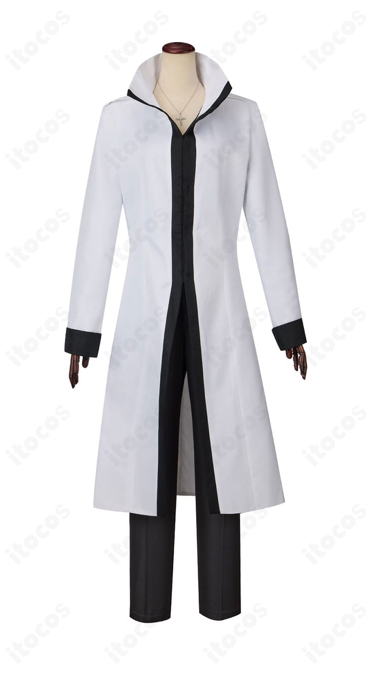 高再現ディテールを備えたグレイ・フルバスター衣装の正面全体