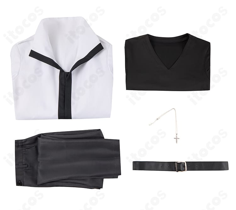 コート・トップス・ズボン・ベルト・ネックレスの5点セット内容一覧