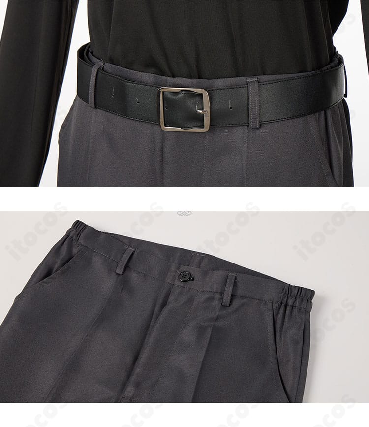 グレイ・フルバスター衣装のズボンのシルエットと縫製