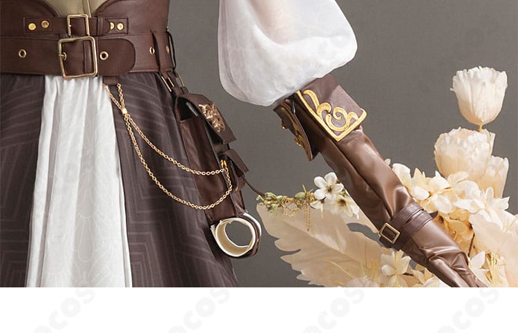 Identity V 第五人格 昆虫学者 メリー・プリニウス 衣装の袖口装飾クローズアップ。カフの形状とステッチを表現