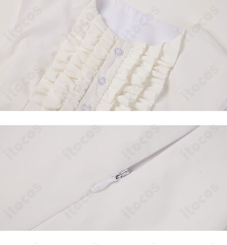 FFXIV ミコッテ衣装の上衣とファスナー周辺ディテール。目立ちにくい開閉で着脱が容易