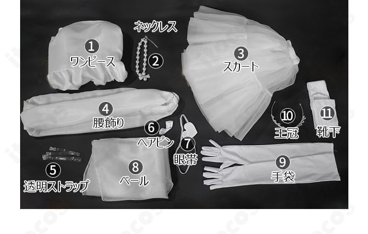 小鳥遊六花 コスプレ衣装 セット内容一覧 ワンピース・小物・アクセサリーのフルセット