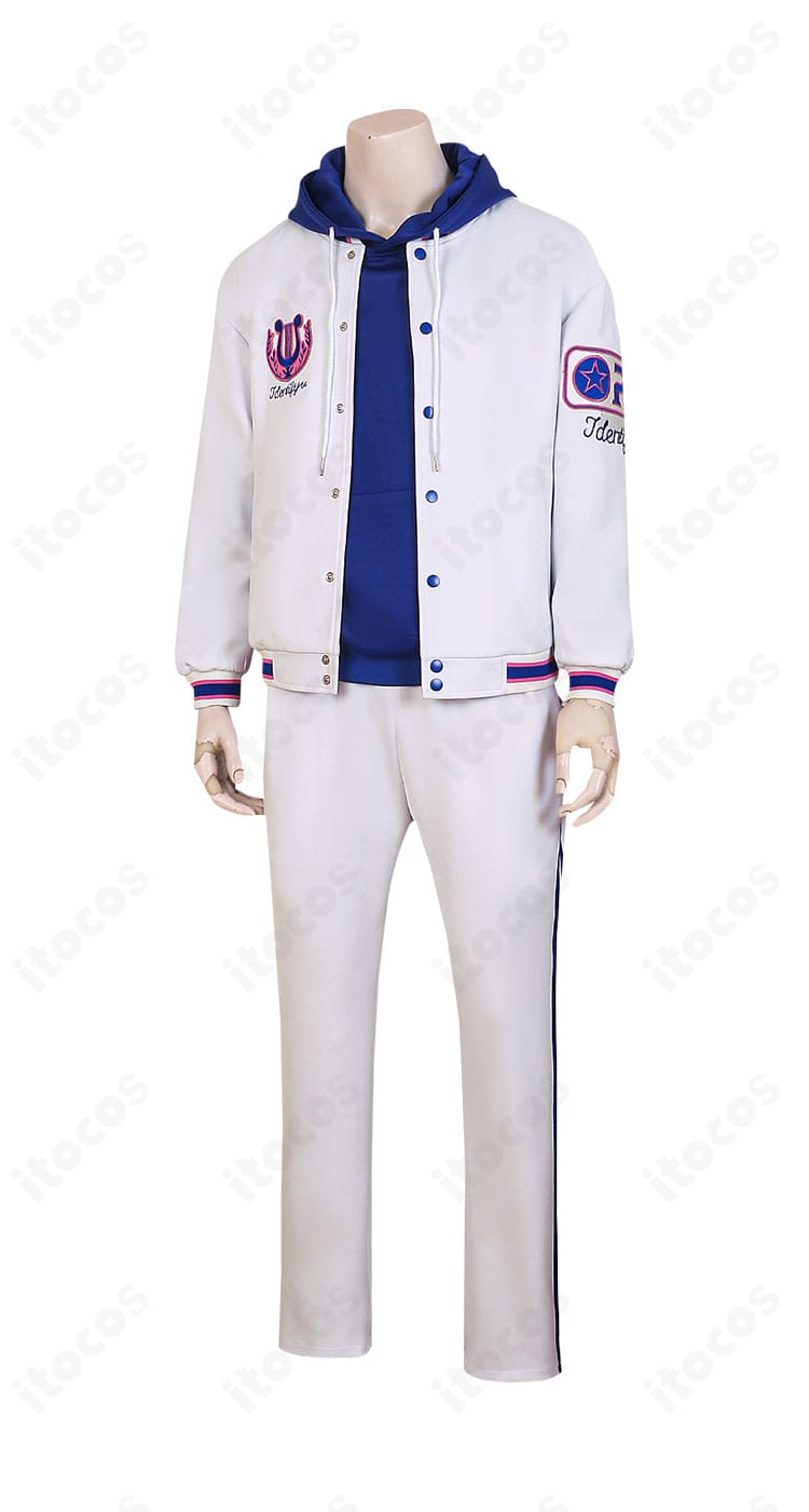 傭兵（ナワーブ・サベダー）OPH戦隊・現代服コスプレの側面。袖やポケット位置など立体シルエットの再現が分かる角度。