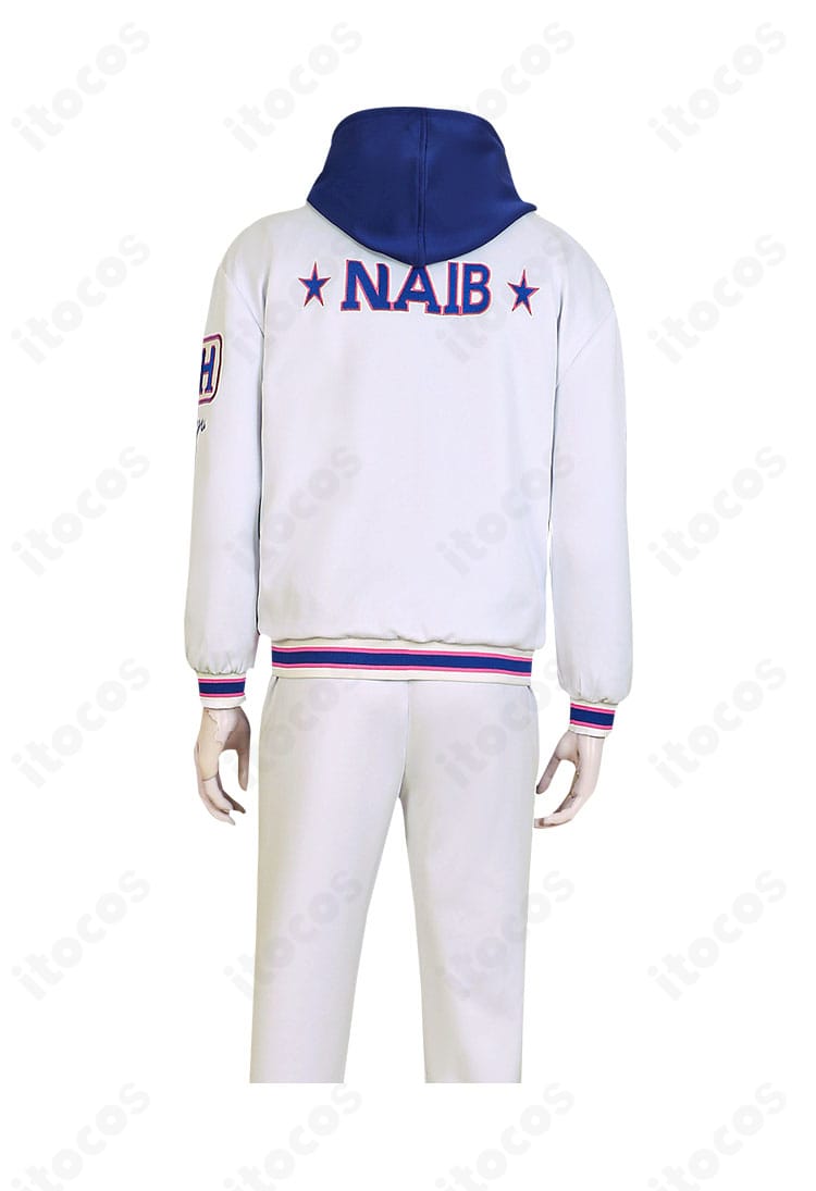 第五人格 傭兵（ナワーブ・サベダー）OPH戦隊・現代服コスプレの背面。ヨークや裾の縫製とラインが見える詳細仕上げ。