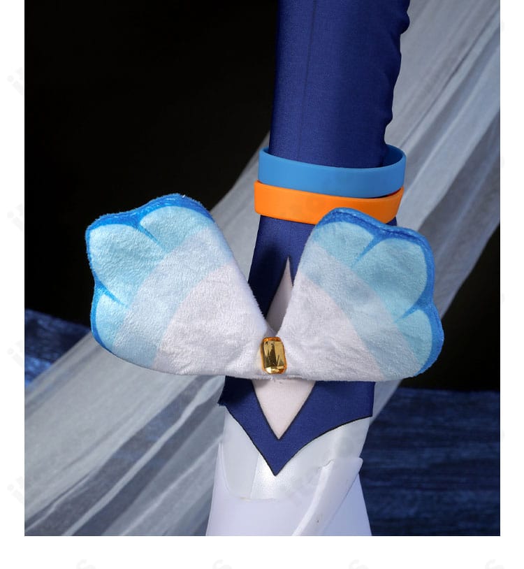 ムアラニ衣装のブーツ装飾パーツ。縁取りとモチーフの精密な仕上げ