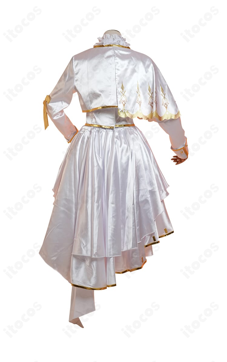 商品背面画像｜ショールとスカートのレイヤーが映える後ろ姿のデザイン