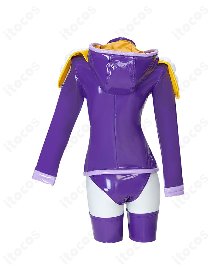 ジュエリー・ボニー エッグヘッド編コスプレ衣装の背面ビュー。背中のカッティングや装飾配置を全体で確認できる。