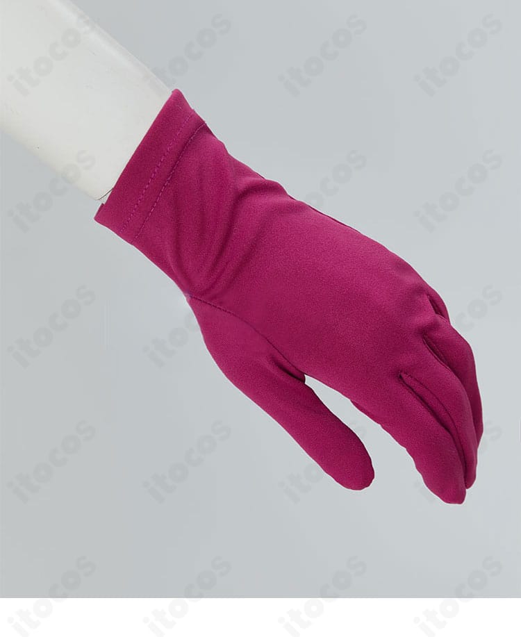 ジュエリー・ボニー エッグヘッド編コスプレ衣装の手袋ディテール。指先の形状と装飾の再現度を示す接写。