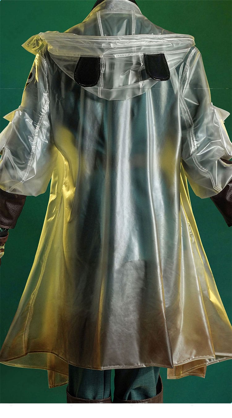 第五人格 墓守コスプレ衣装の背面装飾ディテール。ヨーク部分とベルトの仕立てがわかる