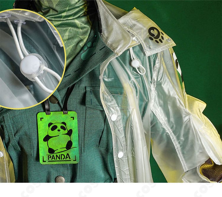 第五人格 墓守コスプレ衣装の前胸装飾クローズアップ。ボタン配置と意匠を確認できる