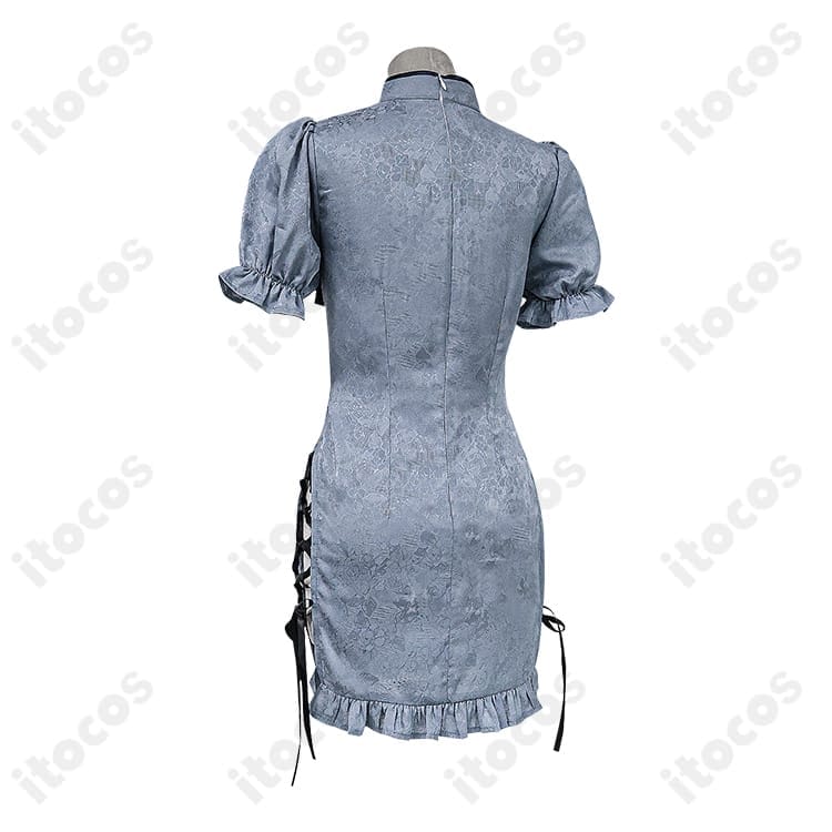 ジュビア・ロクサー チャイナ服 コスプレ衣装｜高再現ディテールと髪飾りセット - 3枚目の画像