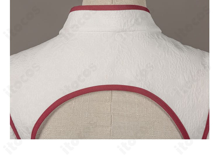 クルル・ツェペシ衣装の背面装飾詳細。ウエスト周りのデザインと刺繍の配置を強調。