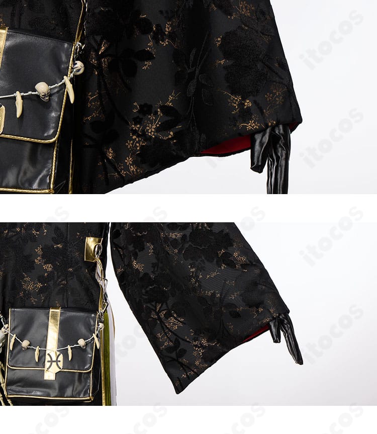 FGO テスカトリポカ衣装・袖口装飾の近接。ステッチと装飾パーツの構成が分かる。