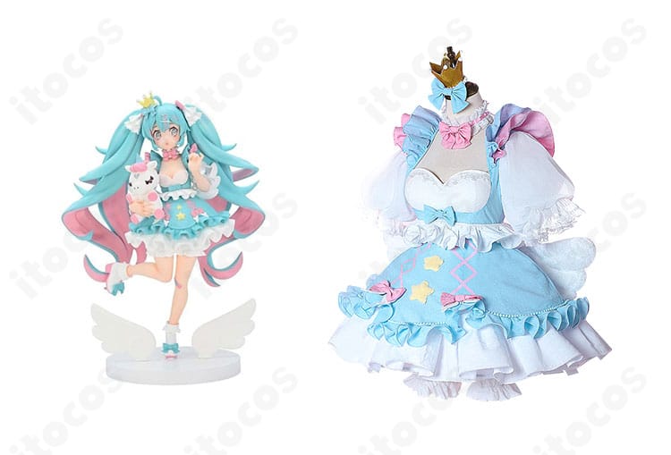 初音ミク 夢かわプリンセス衣装の正面全体とキャラクターイメージ。配色と装飾の雰囲気が分かる写真