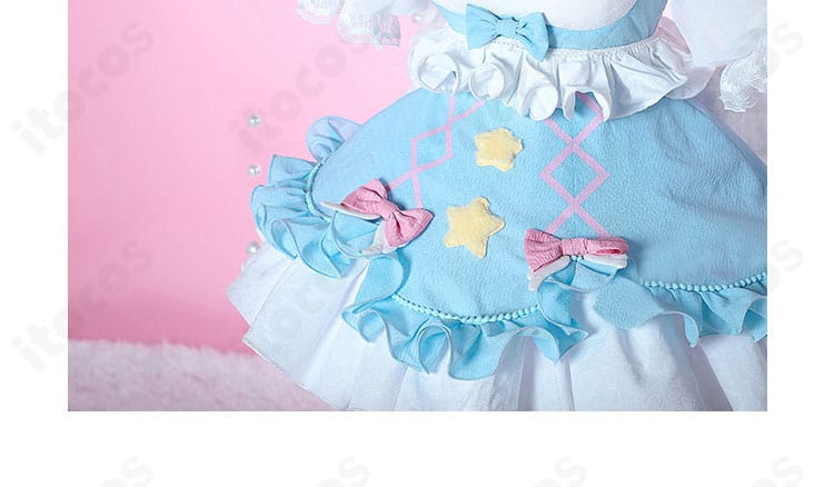 初音ミク 夢かわプリンセス衣装のスカート装飾ディテール。裾のレースとフリルの質感