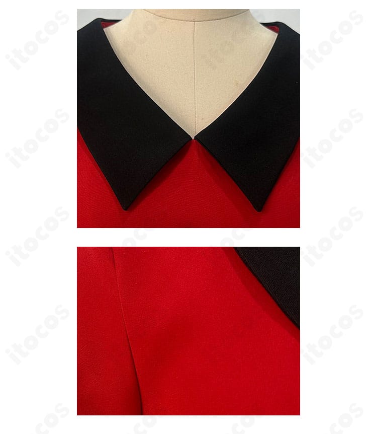 ヴァギー コスプレ衣装の襟元アップ｜特徴的な襟の装飾ディテール